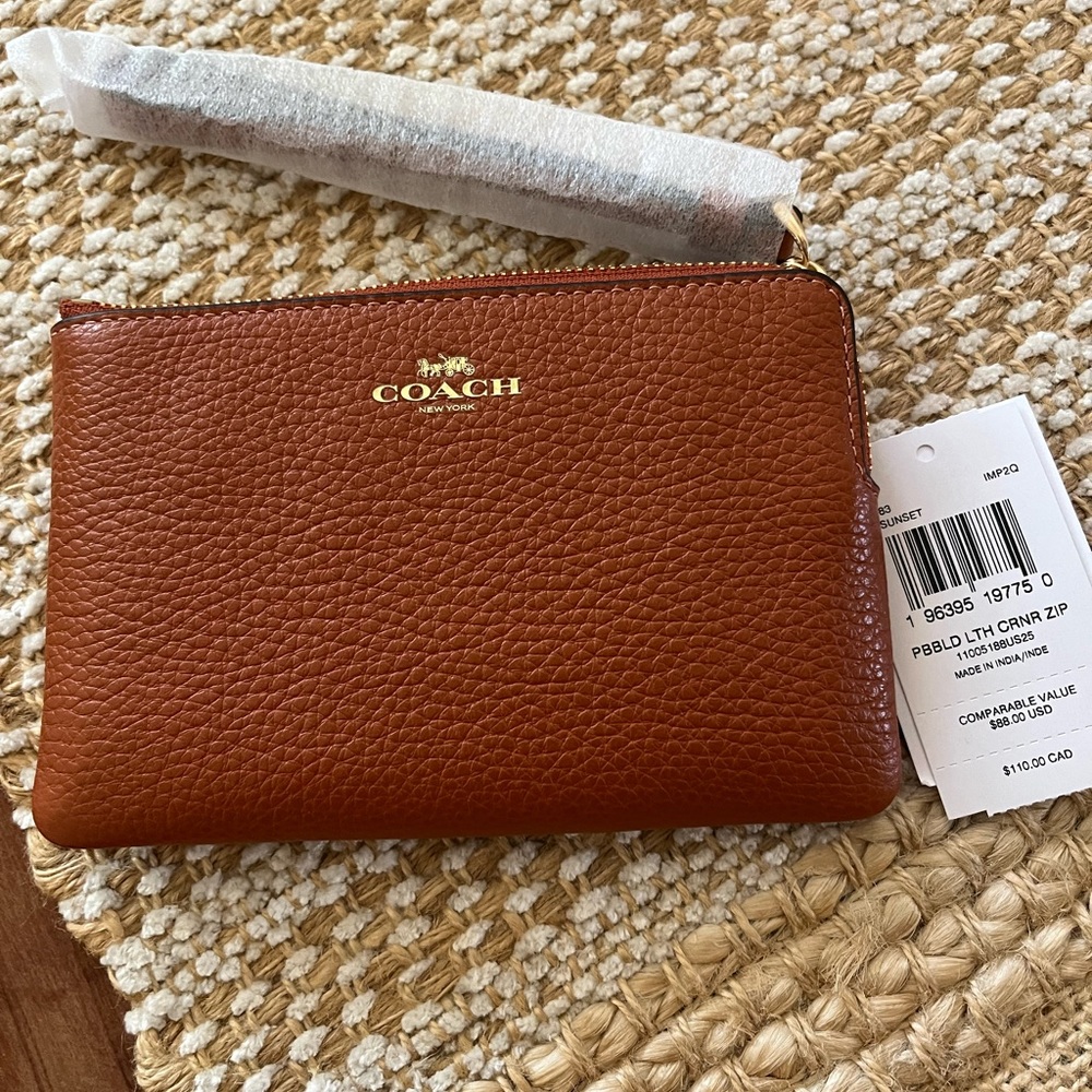 NEW Coach Wristlet - Brown